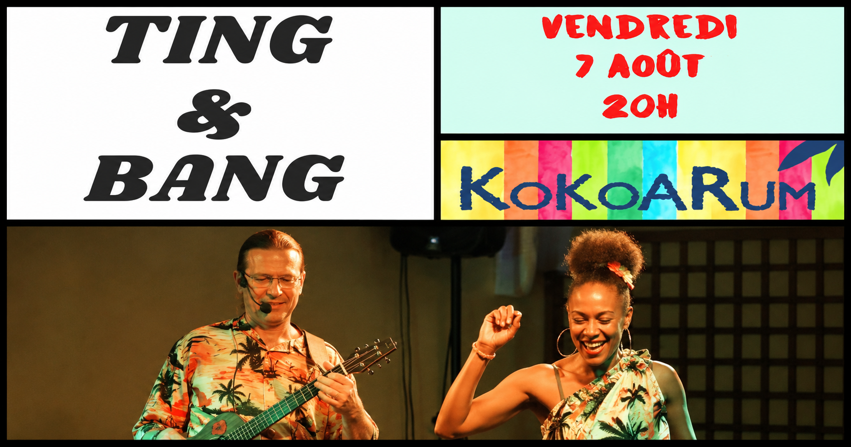 Affiche : Concert Ting & Bang au KokOaRum – Le Marin